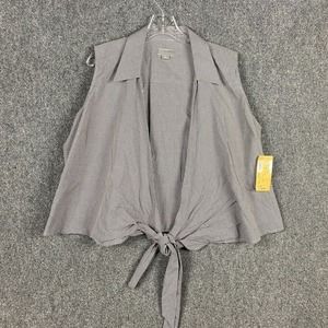 Talora‎ Top XL Women's Sleeveless Plaid 100% Cotton Adults NWT